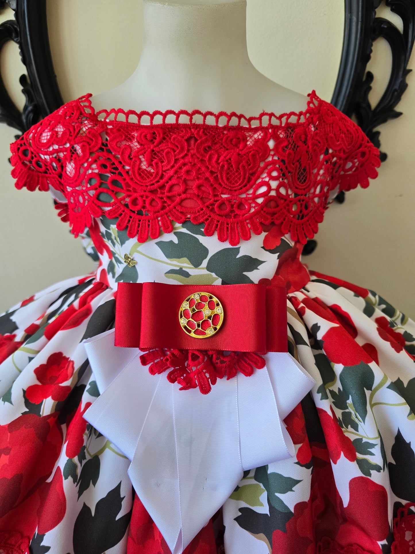 VESTIDO CLAVEL DE FUEGO – Alta Costura Infantil
