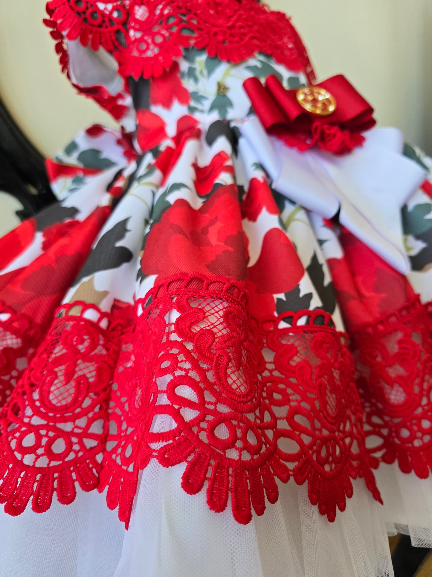 VESTIDO CLAVEL DE FUEGO – Alta Costura Infantil