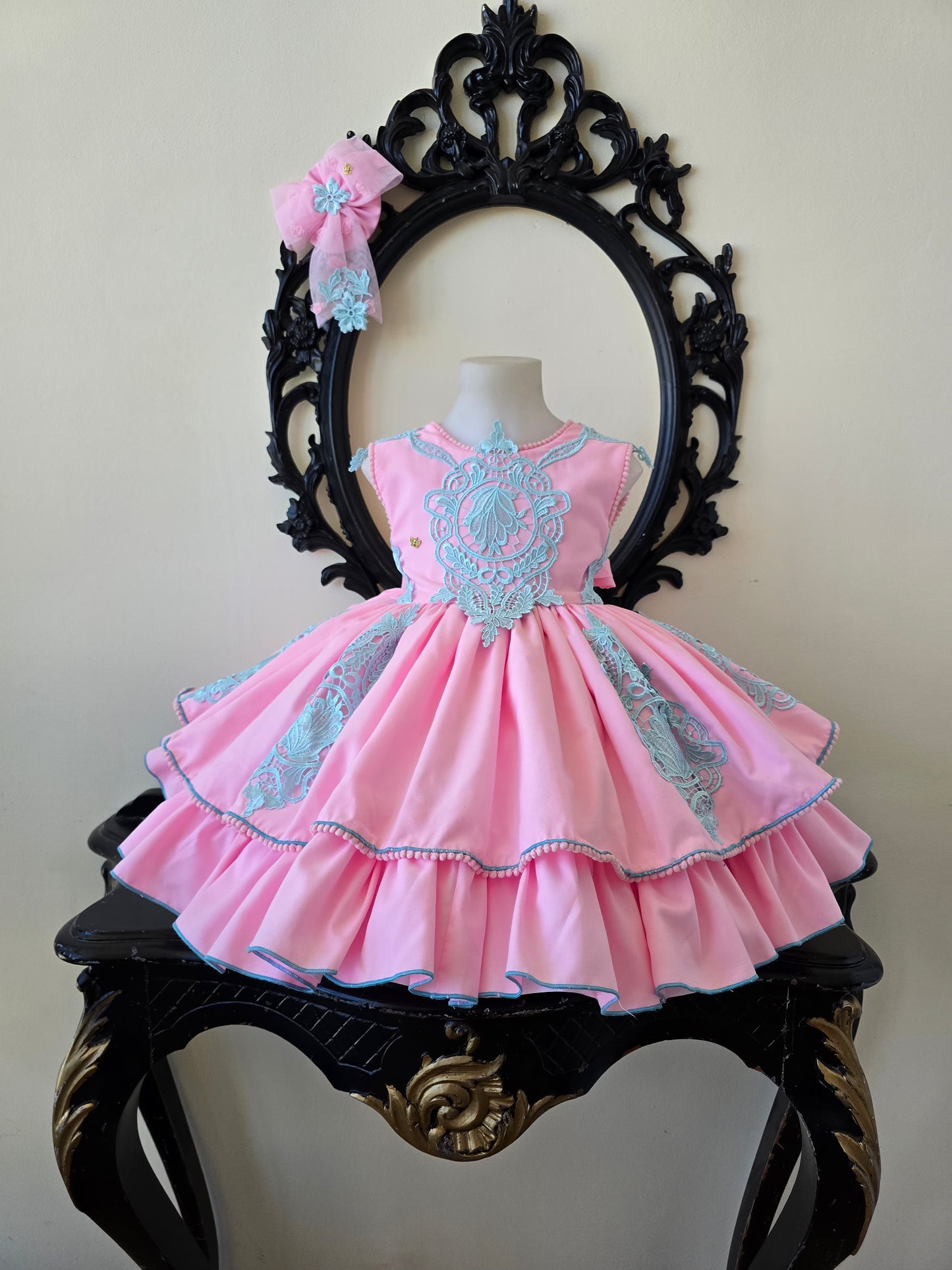 VESTIDO CORAL DE AGUA – Alta Costura Infantil