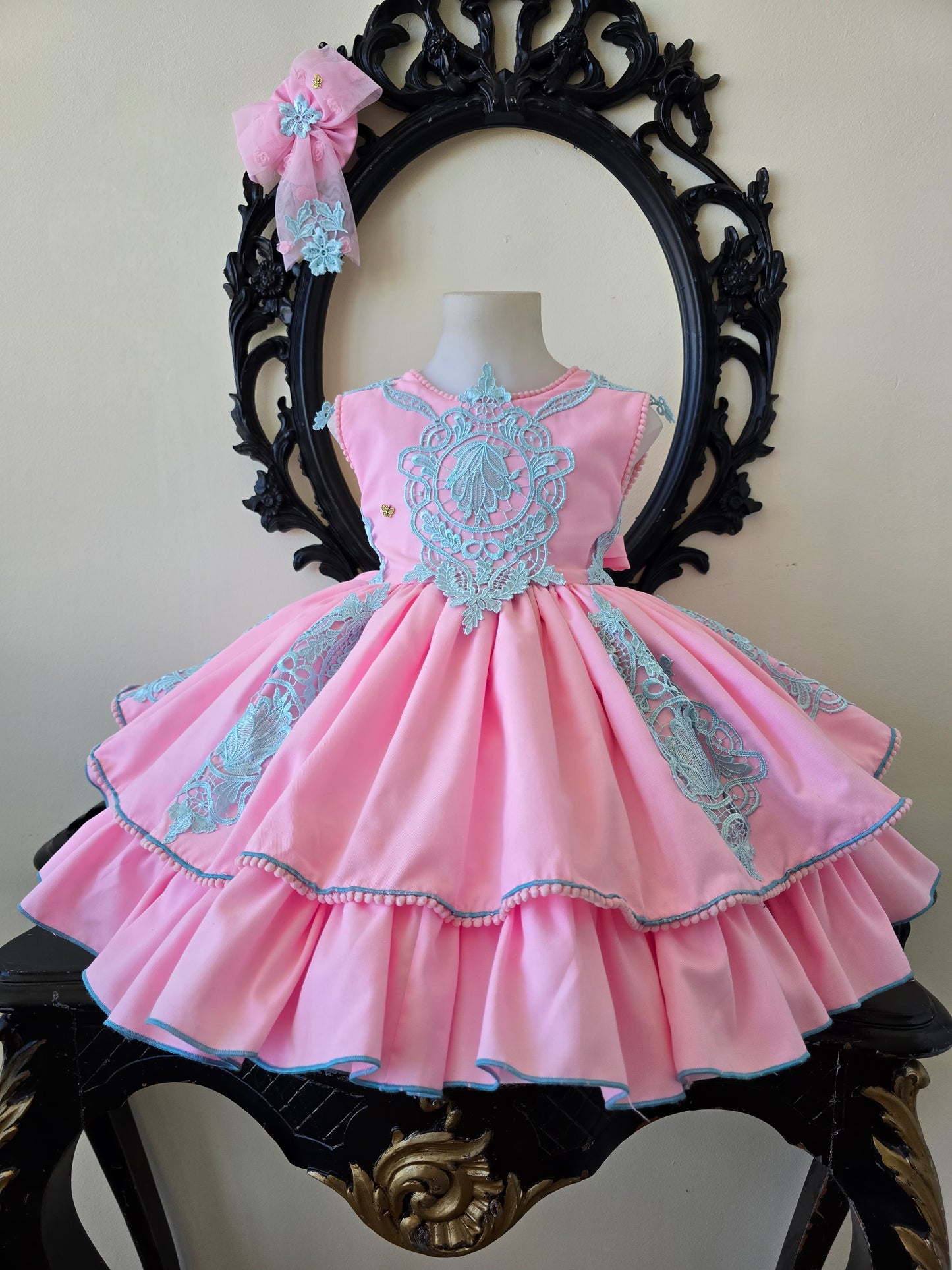 VESTIDO CORAL DE AGUA – Alta Costura Infantil