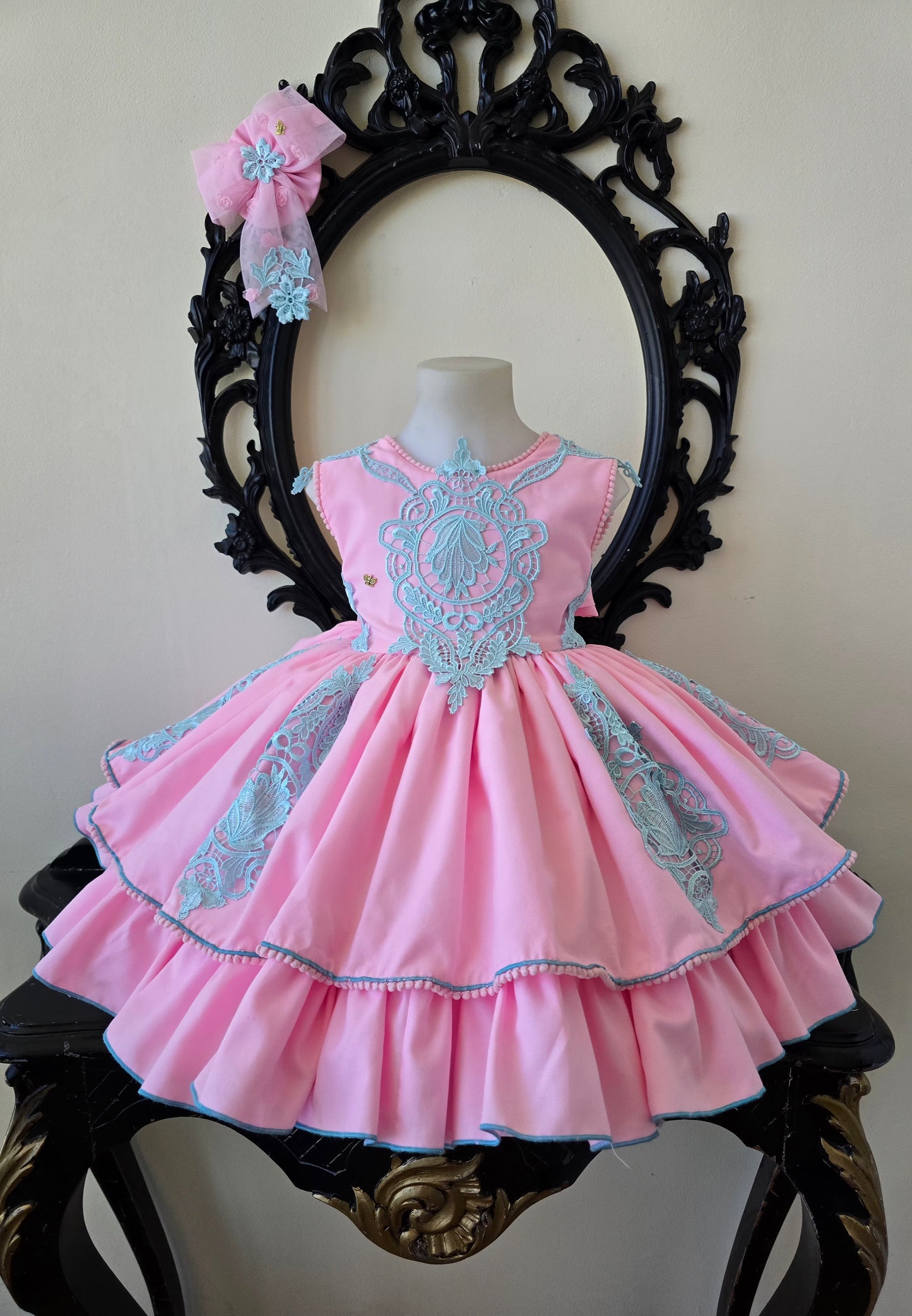 VESTIDO CORAL DE AGUA – Alta Costura Infantil
