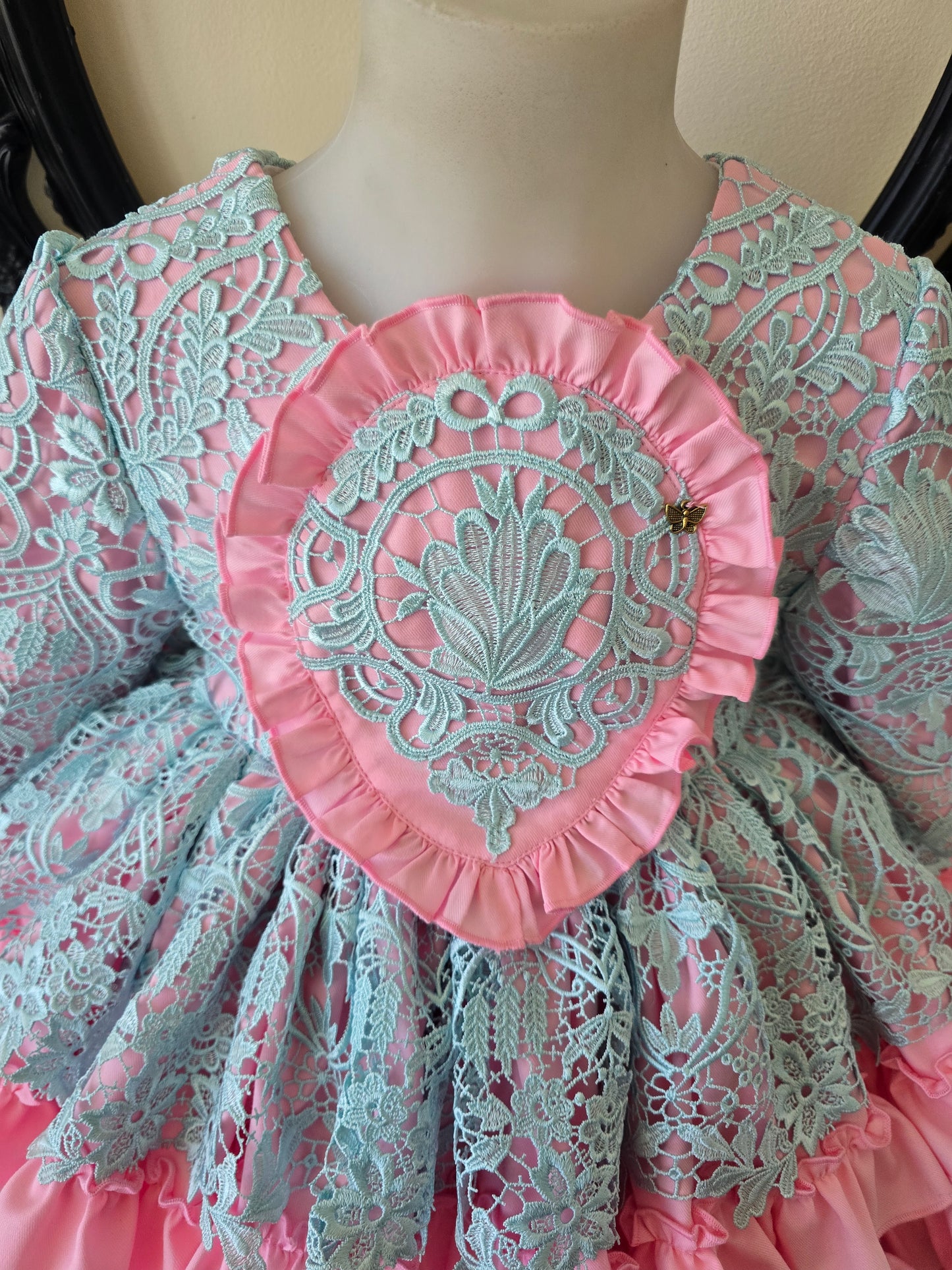 VESTIDO PERLA CORALINA - Alta Costura Infantil