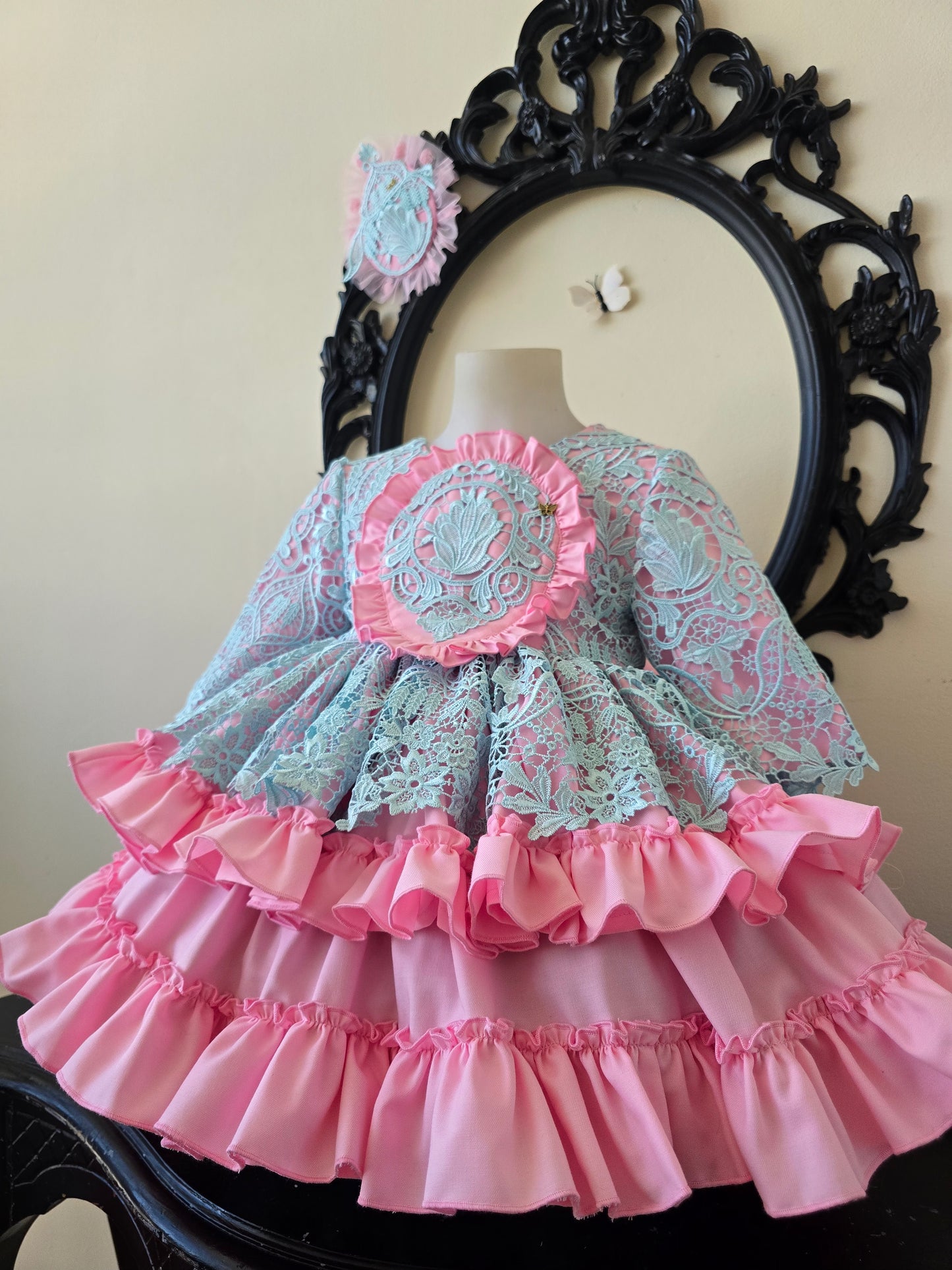 VESTIDO PERLA CORALINA - Alta Costura Infantil