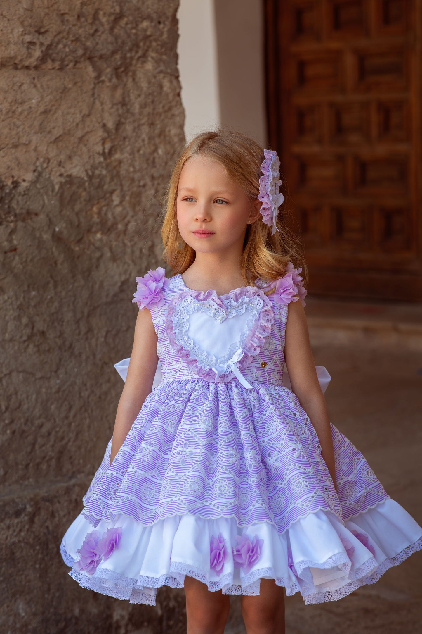 VESTIDO BRUMA DE LAVANDA– Alta Costura Infantil