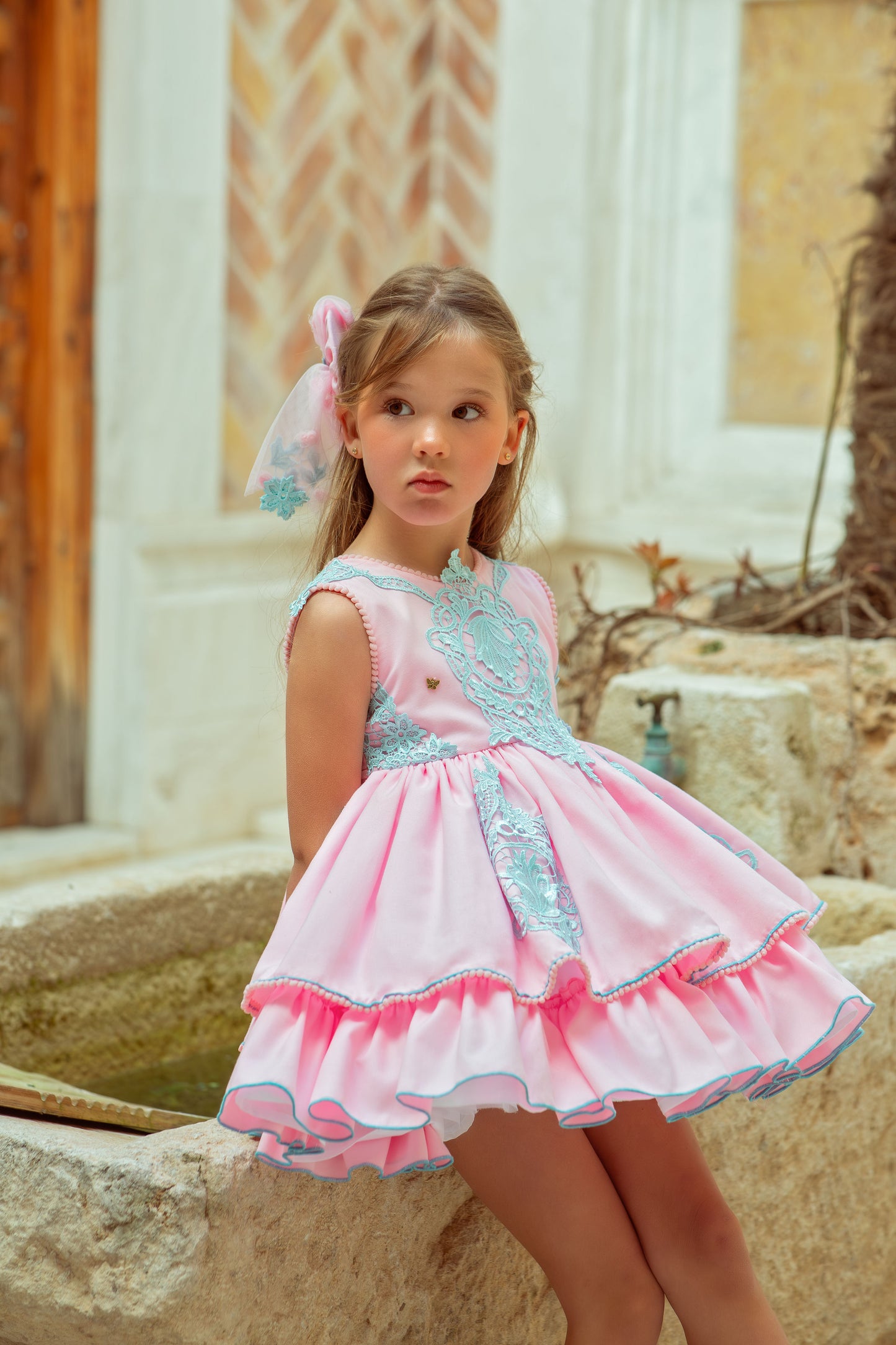 VESTIDO CORAL DE AGUA – Alta Costura Infantil