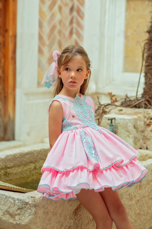 VESTIDO CORAL DE AGUA – Alta Costura Infantil