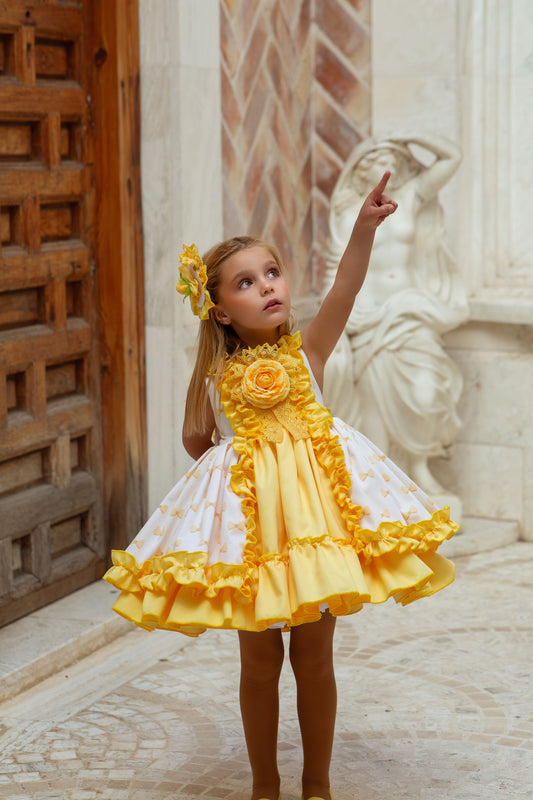 VESTIDO SOL DE AZAHAR - Alta Costura Infantil