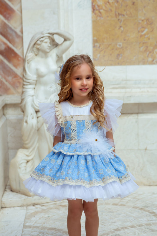 VESTIDO LUZ DE ALBORÁN - Alta Costura Infantil